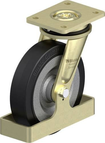 Blickle LS-SE 200K-FS Schwerlast-Lenkrolle in Anthrazit mit Stahlgehäuse, Rad-Durchmesser: 200 mm, Tragfähigkeit: 600 kg - Bild 1