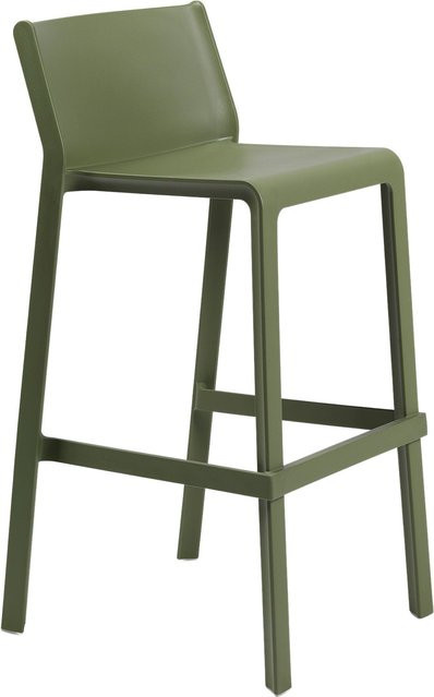 Nardi Trill Barhocker aus Kunststoff in Grün Matt für Garten, Balkon und Terrasse - Bild 1