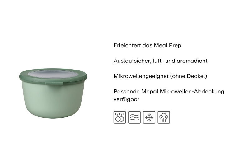 Mepal Multischüssel Cirqula rund, Farbe: Nordic Sage, Volumen: 1000 ml - Bild 2
