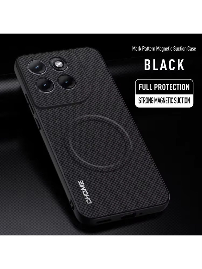 Magnetische Schutzhülle mit Business-Markenmuster für Motorola Moto Edge 70 Ultra Fusion+ 60 Pro 50 neo G77 G67 G86 G56 in Rot - Bild 4