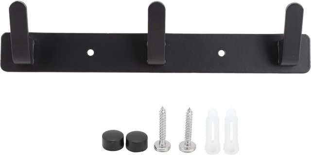 Simple Space Aluminium-Reihenhaken für Wandmontage, 3 Haken, Schwarz Matt - Bild 1
