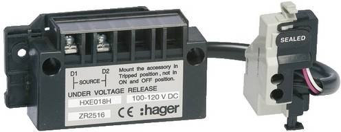 Hager Unterspannungsauslöser HXE018H in Schwarz, 100 V/DC, 120 V/DC - Bild 1