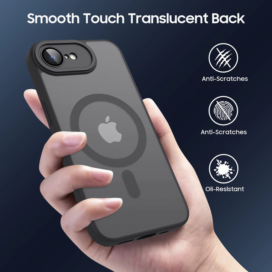 IEOVIEE Magnetische Transparente Schutzhülle für iPhone 16e und iPhone 17e mit MagSafe Unterstützung in Beige und Transparent - Bild 5