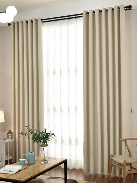 CENTURyMiG Verdunkelungsvorhang in Beige, moderner Stoff-Vorhang mit Ösen für Wohnzimmer und Schlafzimmer - Bild 1