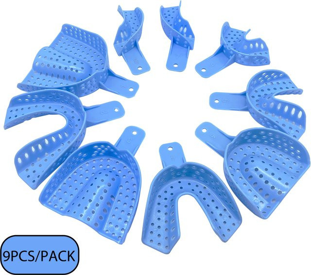 Well CK Dental Abdruck Trays, 9 Stück, Blau, Kunststoff - Bild 1