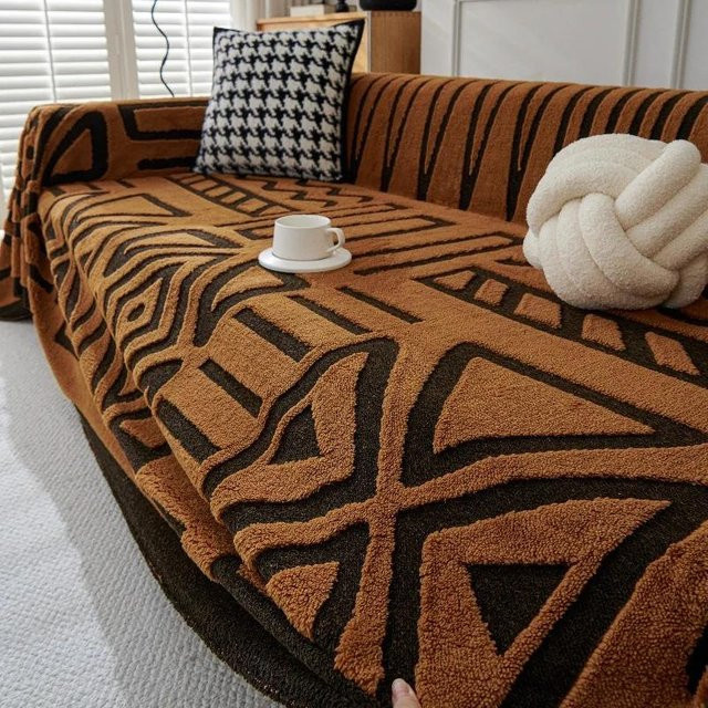 Yiran Furniture Nordische Quasten-Überwurfdecke aus Baumwolle und Polyester für das Sofa, B/B: 180 x 130 cm - Bild 1