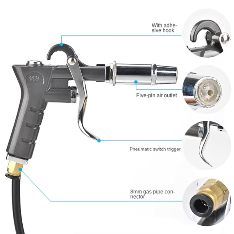XMSJ Antistatische Ionisierende Luftpistole mit Hochspannungsgenerator in Gold - Bild 2