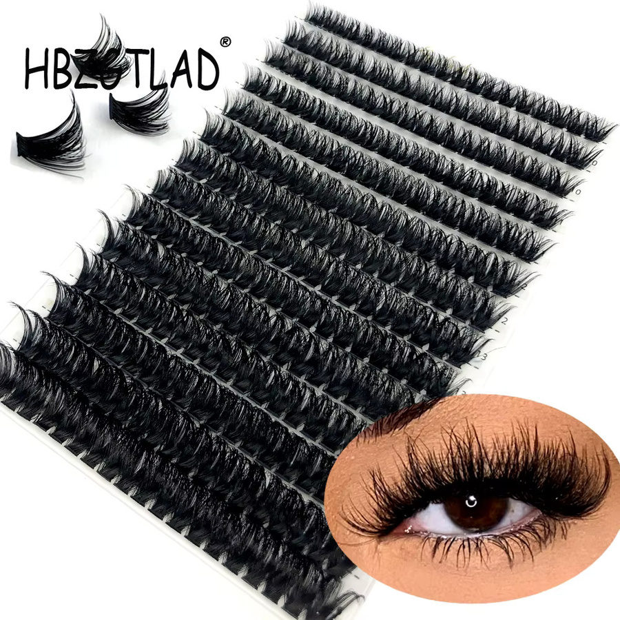 HBZGTLAD Einzelwimpern Cluster, Black, Natürlich, Unisex - Bild 3