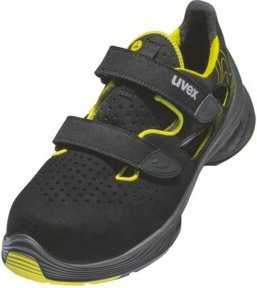 Uvex Sandalen S1 Sicherheitsschuhe Schwarz Gelb Größe 52 Weite 11 - Bild 1