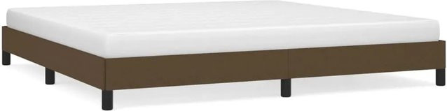 vidaXL Bettgestell gepolstert in Dunkelbraun, B/T/H: 200 x 200 x 203 cm - Bild 1