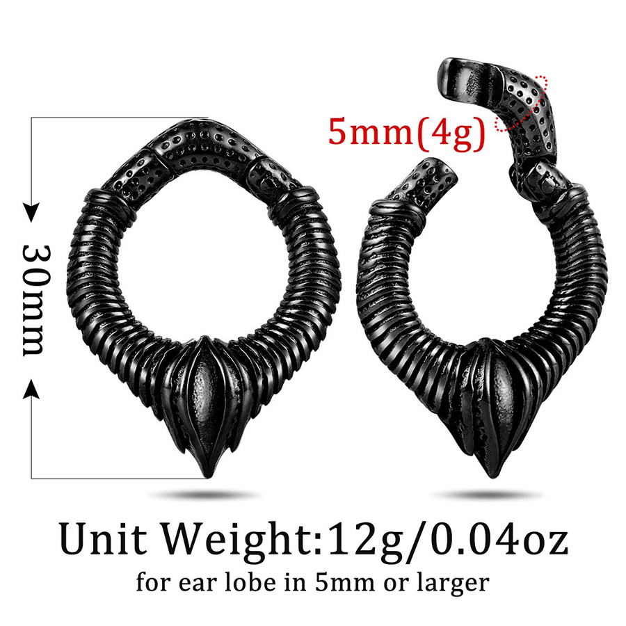 URROSE Ohrdehner-Gewichte, Edelstahl, 5 mm, Unisex - Bild 3
