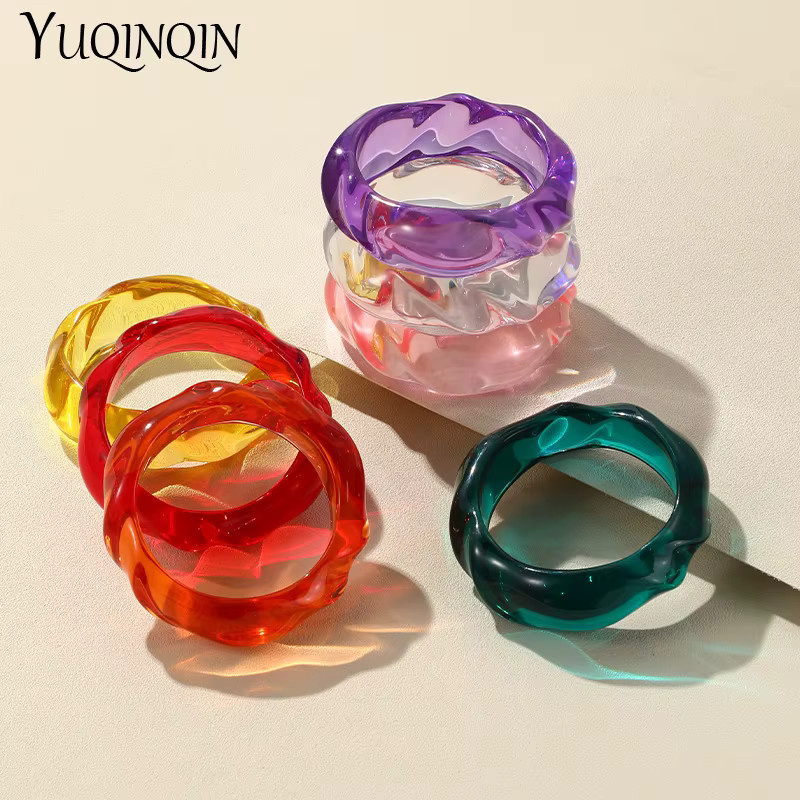 YUQINQIN Armreifen, Acryl, Transparent, Damen - Bild 1