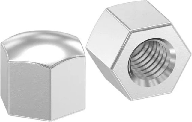 FeNau Sechskant-Hutmutter M8 DIN 917 aus Edelstahl A2 in Silber - Bild 1
