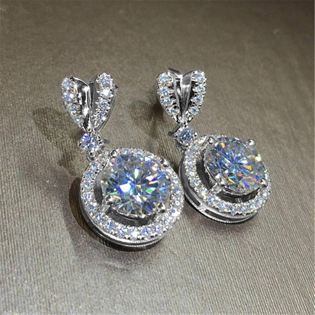 YIRAN Jewelry Ohrstecker, Herz, CZ-Anhänger, Damen, goldfarben - Bild 1