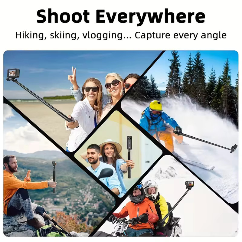 Insta360 Unsichtbarer Selfie-Stick in Schwarz, 3 m ultralang für Insta360 X4, X3, X2, ONE X und Action-Kameras - Bild 5