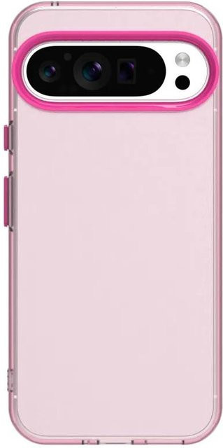 Matte Handyhülle für Google Pixel 10, 9, 8 Pro XL, 9A und 8A in Pink und Transparent mit Anti-Drop Schutz und Staubschutz - Bild 1
