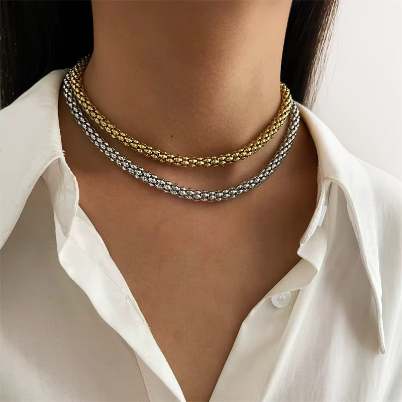 GANPUP Halskette Choker, Edelstahl, Bicolor, Damen - Bild 4