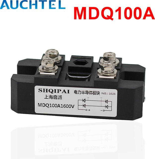 MDQ 1-Phasen-Brückengleichrichter Diode im schwarzen Metallgehäuse, 100 A, 1600 V - Bild 1