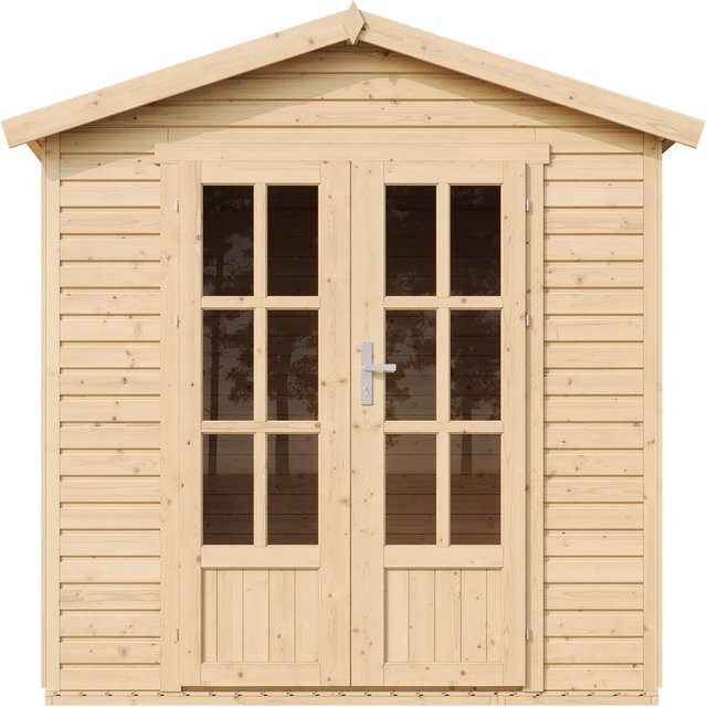 Timbela Gartenhaus aus Holz mit Boden und roten Dachziegeln, 4,08 m² - Bild 1