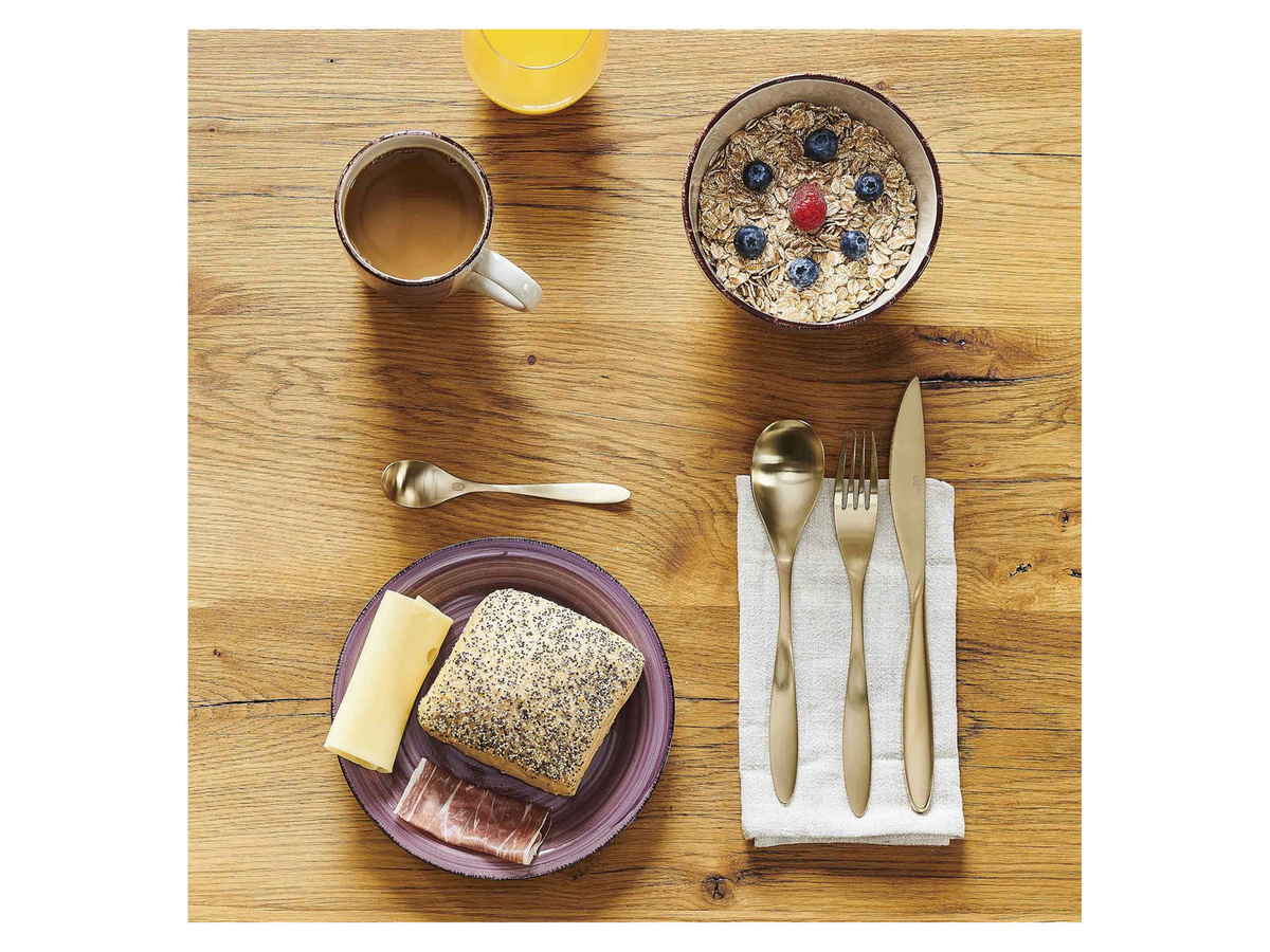 Mäser Frühstücksset Lumaca aus Steingut, 18-teilig, lila/multicolour - Bild 1