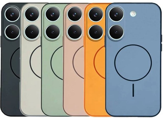 Luxuriöse Silikonhülle für Xiaomi 17T Pro, POCO X7 und X8 Pro Max in Blau, mattiert und sturzsicher, nicht-magnetisch - Bild 1