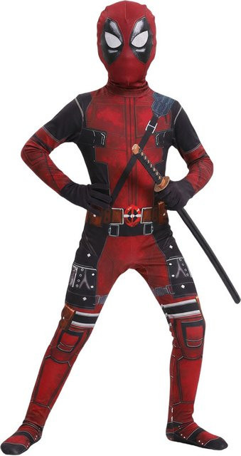Hot Toys Deadpool Kostüm, Superhelden, mit Schwerttasche und Maske, ab 3 Jahre - Bild 1