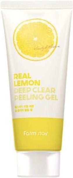 FARM STAY Real Lemon Deep Clear Peeling Gel, 100 ml, mit Zitronenextrakt - Bild 1