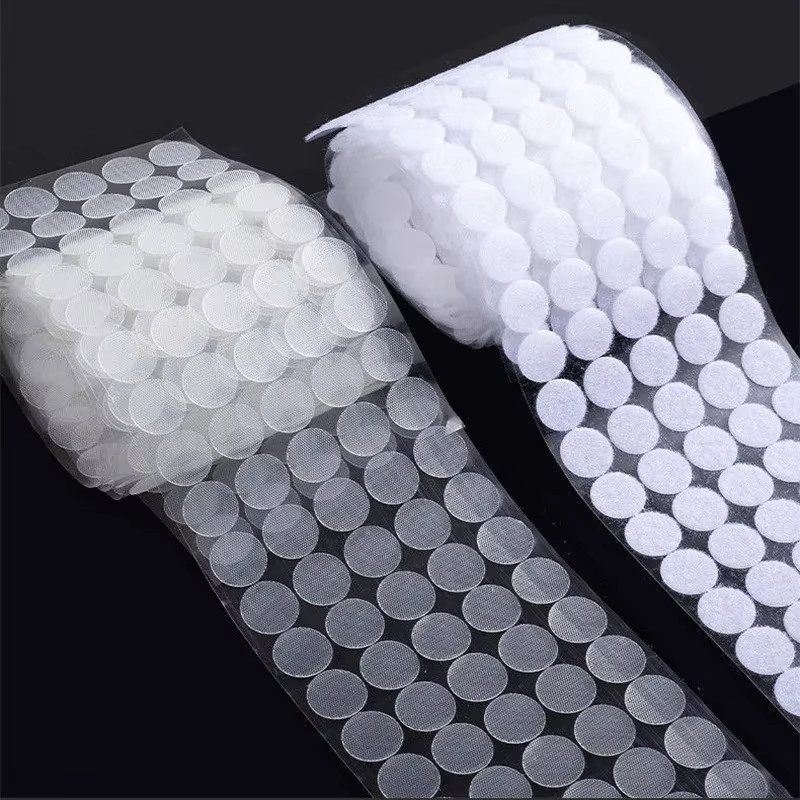 Selbstklebende Klettverschluss-Punktaufkleber in Transparent und Weiß, runde Belcro-Klebeband-Punkte aus Kunststoff, Durchmesser: 10 mm, 15 mm und 20 mm - Bild 3