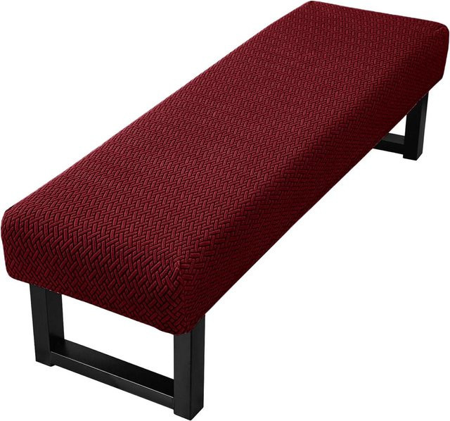 Bestbags Stretch-Jacquard-Esszimmerbankbezug in Braun, waschbarer und abnehmbarer Sitzbankschutz - Bild 1
