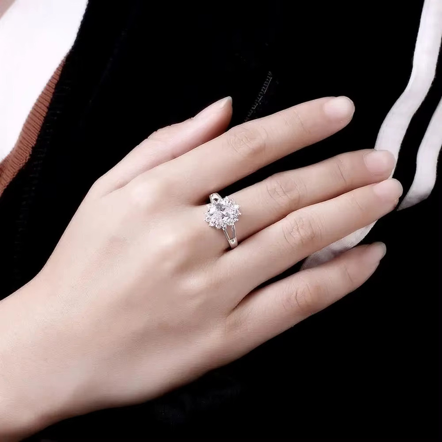 URMYLADY Ring 925 Silber, Kristall, Diamant, Damen - Bild 4
