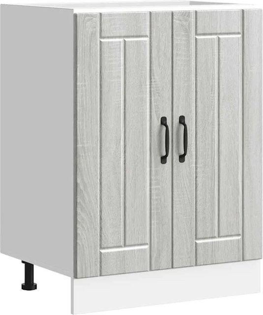 vidaXL Spülenunterschrank Lucca in Grau Sonoma Holzwerkstoff, B/T/H: 60,0 x 46,0 x 81,5 cm - Bild 1