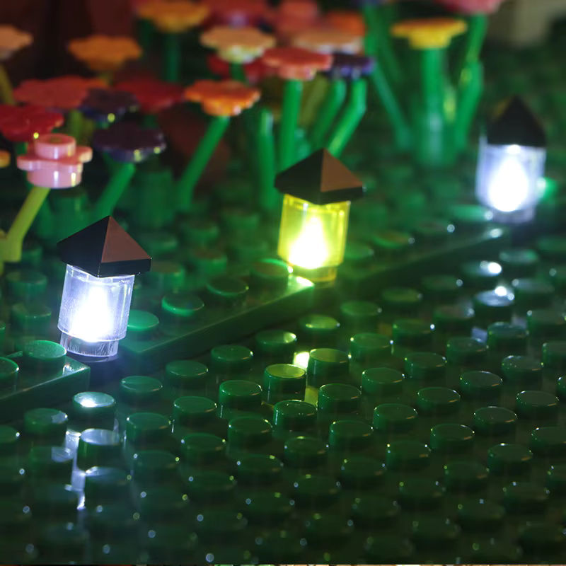 KIMIFUN Baustein Lampe Straße Licht LED USB Stadt 1-teiliges Set - Bild 3