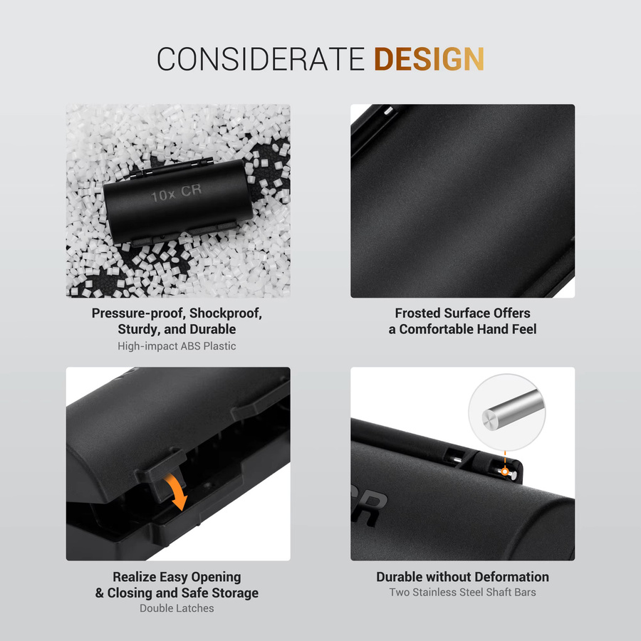 KIWIFOTOS Münzbatteriebehälter in Schwarz für CR2016, CR2025, CR2032, CR2320, CR2325, CR2330, CR2335 - Bild 4
