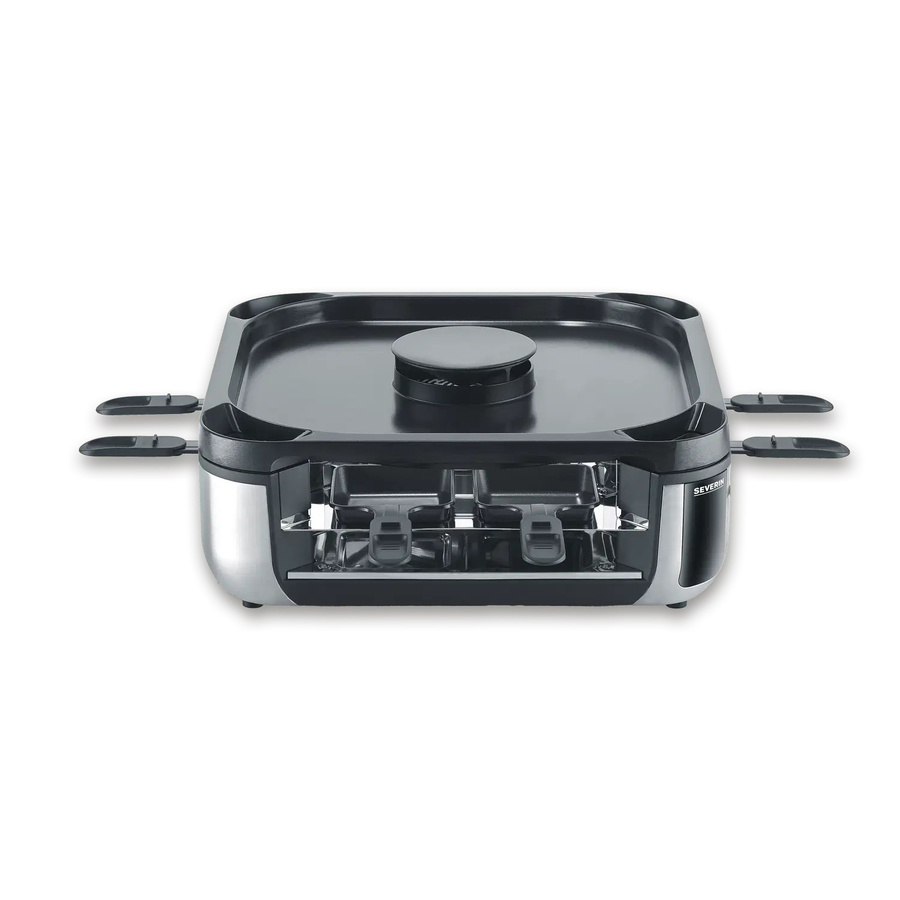 Severin Sevento RG 2379 Smokeless Raclette Grill in Schwarz mit Antihaftbeschichtung - Bild 2