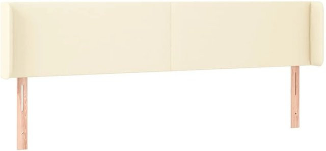 vidaXL LED Kopfteil in Creme mit USB-Ladeport und integrierter Beleuchtung aus Kunstleder, B/T/H: 183 x 16 x 78/88 cm - Bild 1