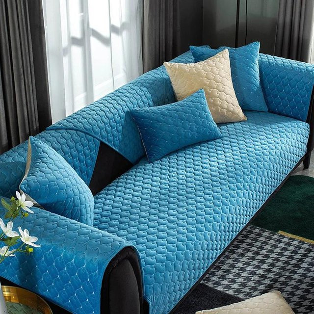 Rutschfeste Kurzplüsch-Sofamatte von Your Warm Home als warme Winter-Sofadecke für dein Wohnzimmer, B/B: 110 x 240 cm - Bild 1