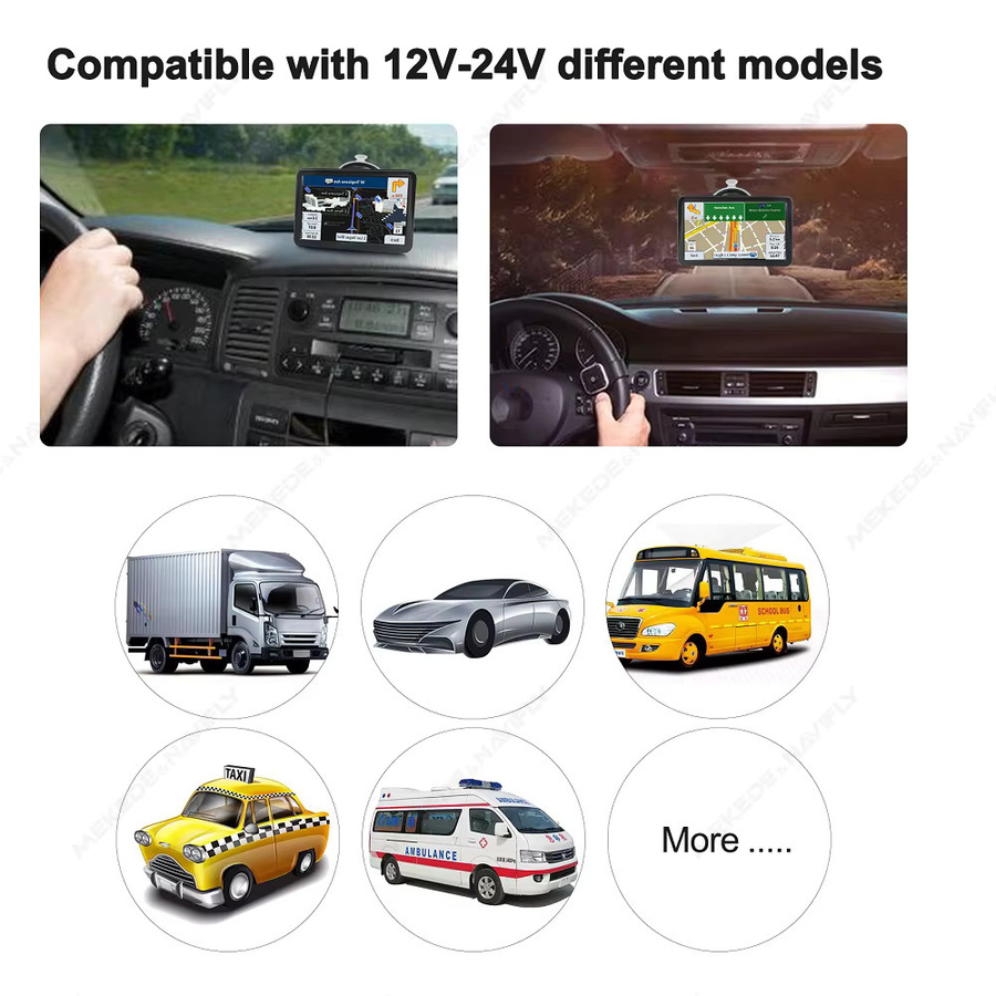 MEKEDE GPS Navigationsgerät mit 9 Zoll Touchscreen, Europa Karte 2025, 256 MB + 8 GB Speicher, FM-Transmitter und Hi-Fi-Lautsprecher, Schwarz - Bild 3