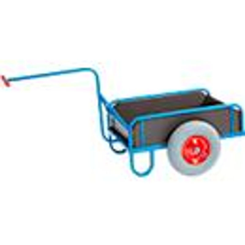 Rollcart Transportsysteme Handkarren mit Bordwand für den Innenbereich, Farbe: Enzianblau RAL 5010, B/H: 805 x 535 mm - Bild 2