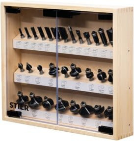 Stier Fräsersortiment 30-teilig 8 mm in Vitrine silber - Bild 1