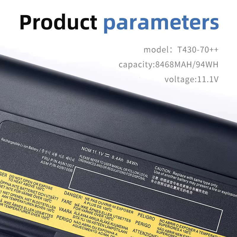 Lenovo Laptop-Akku 11,1 V 94 Wh Schwarz für Thinkpad T420 T430 T530 W510 W520 L430 L530 W530 W530i E420 45N1007 45N1011 - Bild 5