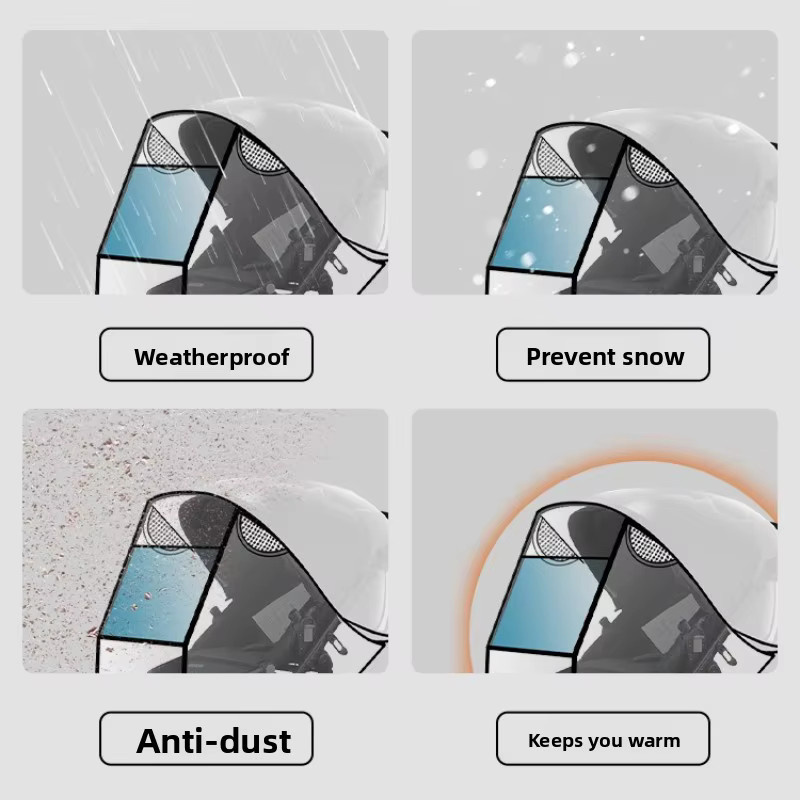 Ardo Universeller Regenschutz für Kinderwagen in Transparent als Wasserdichte Windschutz-Abdeckung für Neugeborene - Bild 3