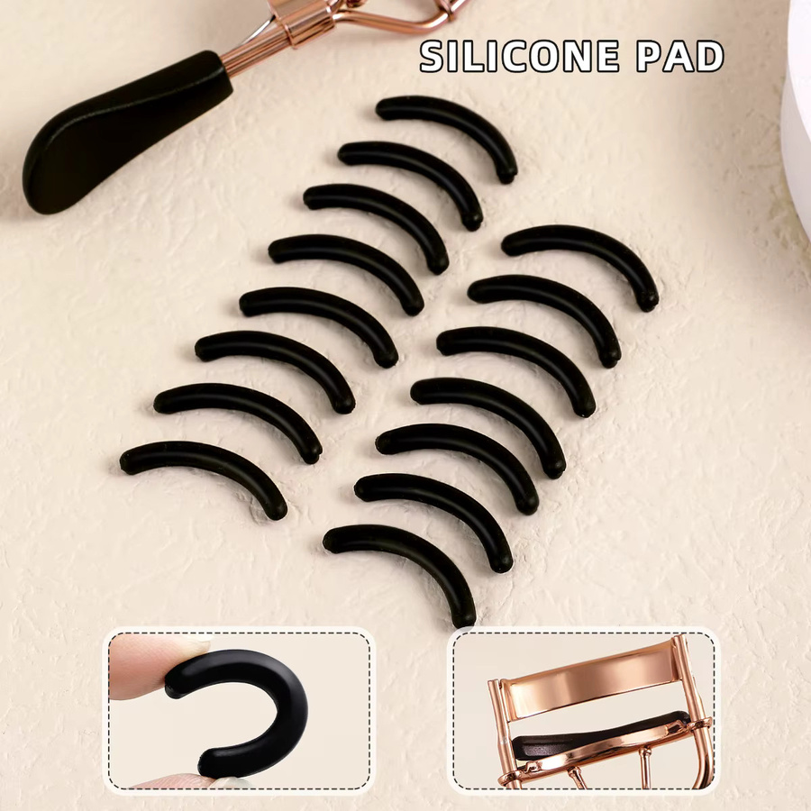 CNKESS Wimpernzange aus Edelstahl mit 15 Silikonpads, Unisex - Bild 3