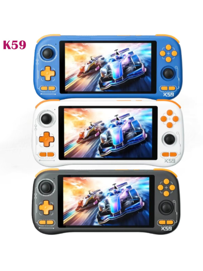 JSAMAZING K59 Pro Handheld-Spielkonsole mit Android 14, 5,5 Zoll Touchscreen, 5000mAh Akku und Kühlventilator in Blau - Bild 7