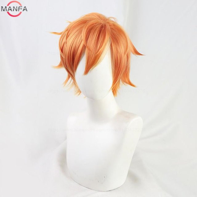 Anime Vivid BAD SQUAD Shinonome Akito Cosplay Perücke, Orange, Unisex - Bild 1