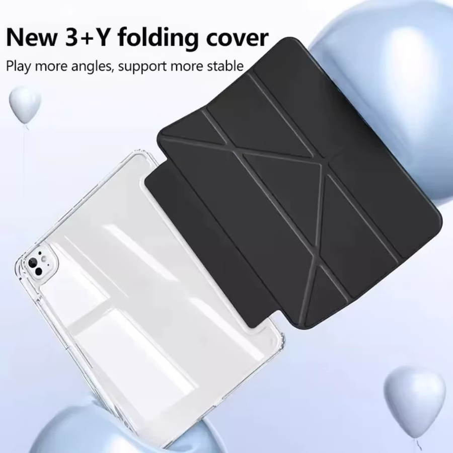 HD Acryl Schutzhülle für Apple iPad Air und Pro in Grau und Transparent - Bild 2