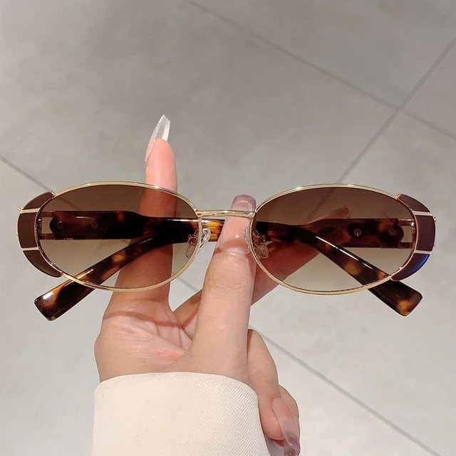 KAMMPT Sonnenbrille, Oval, Metall, Vollrand, Damen, Brown - Bild 1