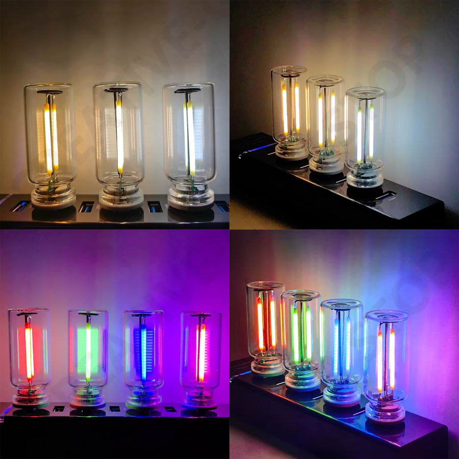 DT&ZM LED Edison Glühbirne mit USB Touch Control als Nachtlicht und Atmosphäre Licht in Warmweiß - Bild 5