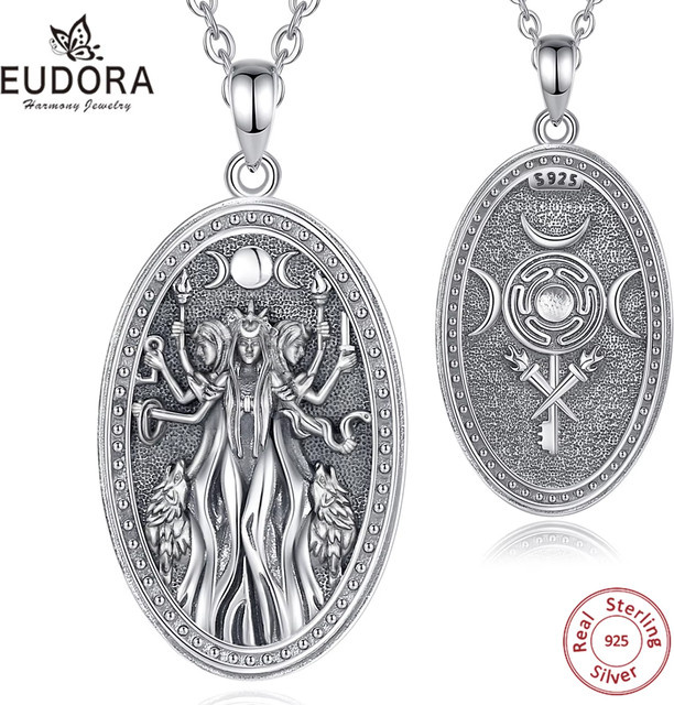 Eudora Halskette, 925 Silber, Amulett-Anhänger, Unisex - Bild 1