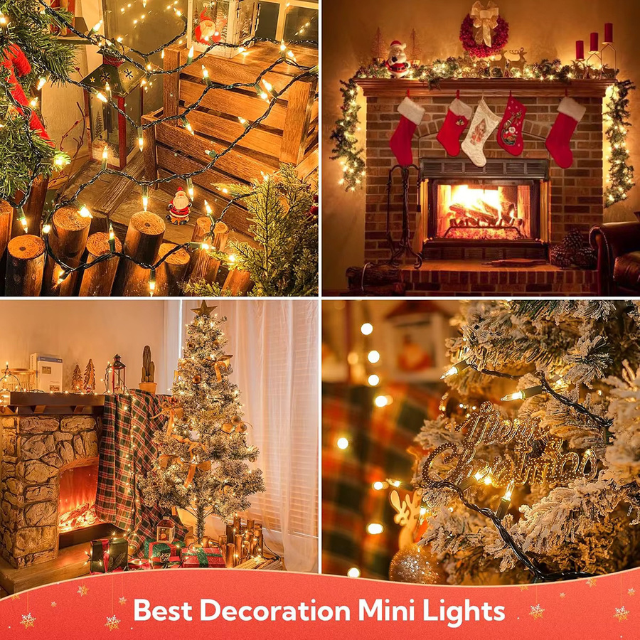 KIKIELF LED Lichterkette mit 100 LEDs und Fernbedienung, 10m USB-Lichterkette für Weihnachtsbaum und Garten zur Dekoration - Bild 2