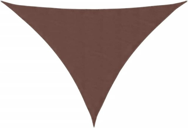 Furnicato Sonnensegel aus Oxford-Gewebe, dreieckig, Braun, B/T/H: 5 x 7 x 7 m - Bild 1